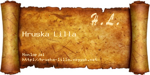 Hruska Lilla névjegykártya